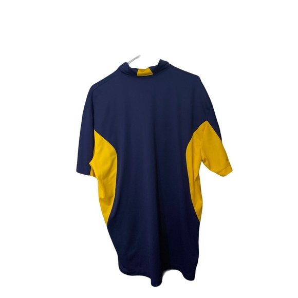 Sport Tek Polo Shirt Adult XL Yellow Navy Lightweight Rugby Golf Casual Mens - Picture 4 of 9